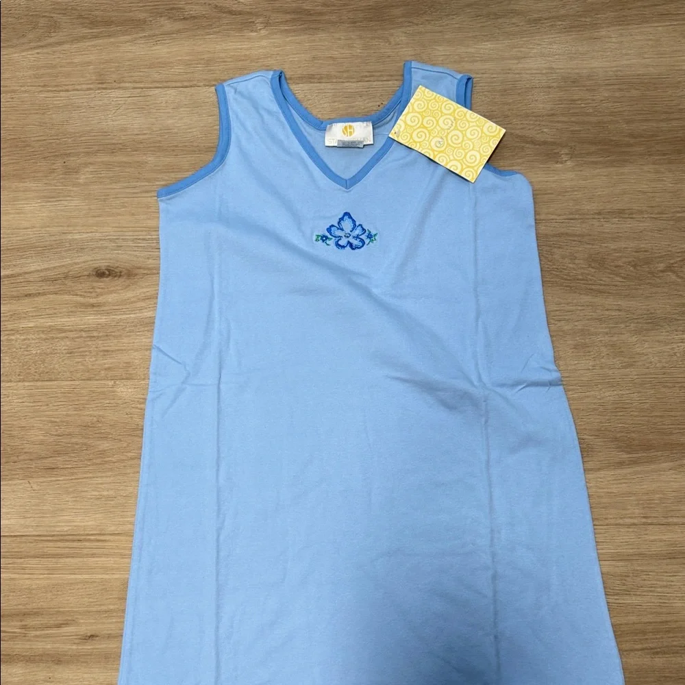 Vintage Blue nightgown Sleeveless - Picture 3 of 5